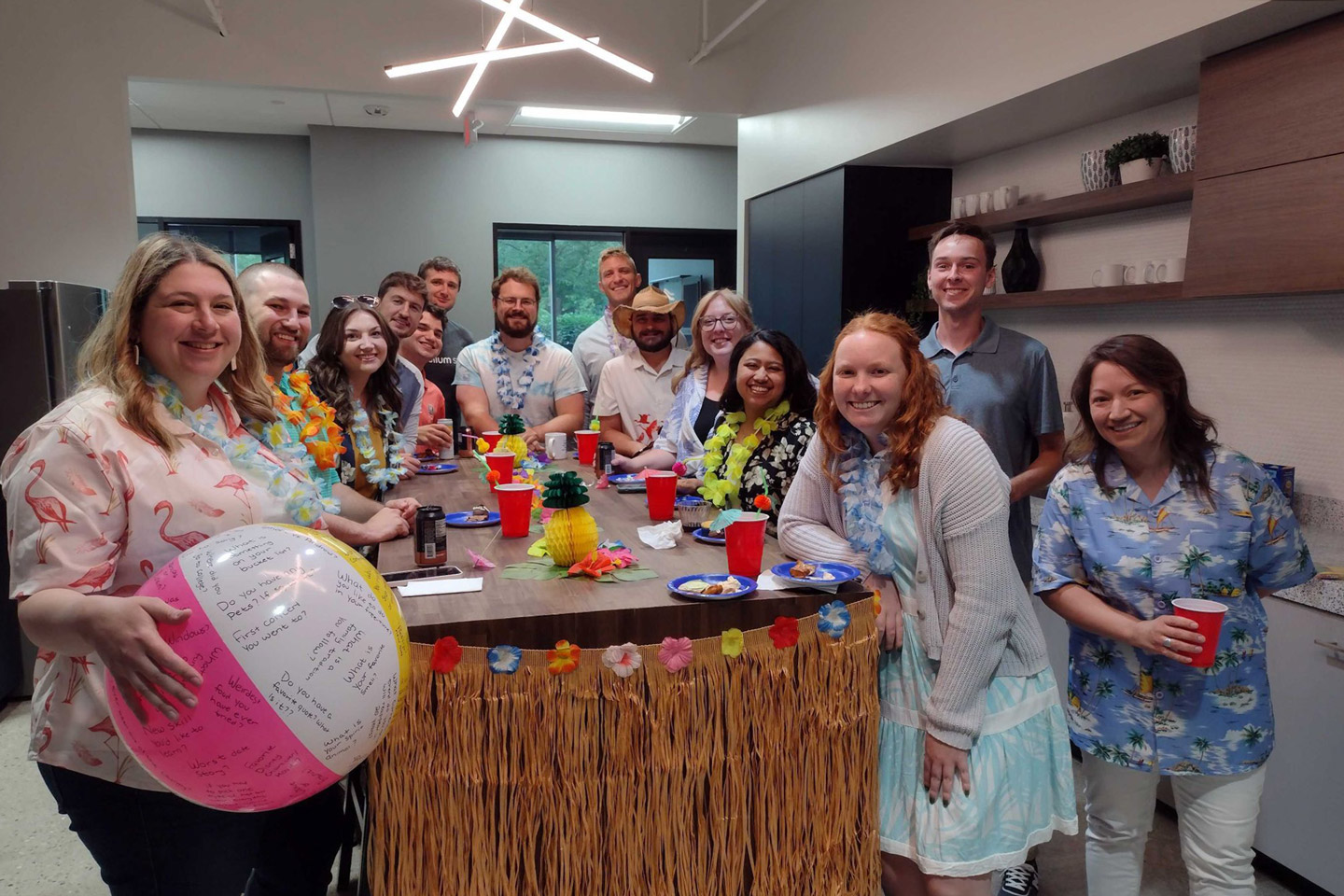 Helium Hawaiin Theme Party